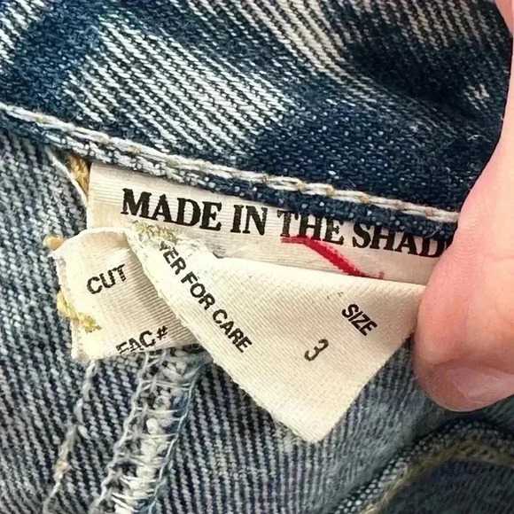 Made in the Shade vintage blue Jean skirt 3 denim acid washed 80s high waisted - Picture 7 of 11